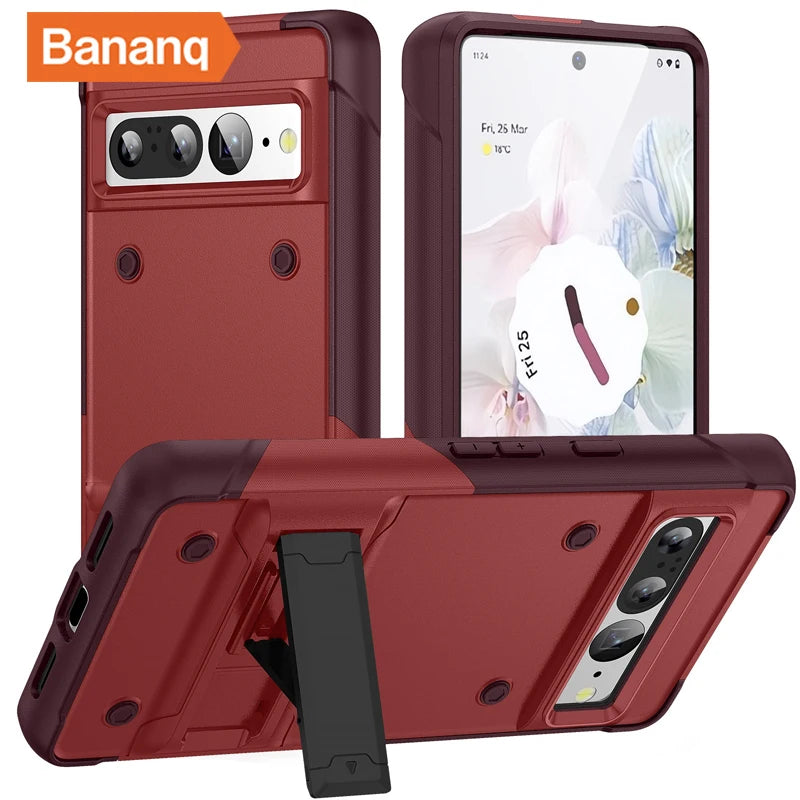 TPU Bumper Invisible Kickstand Armor Stand Google Case - DealJustDeal