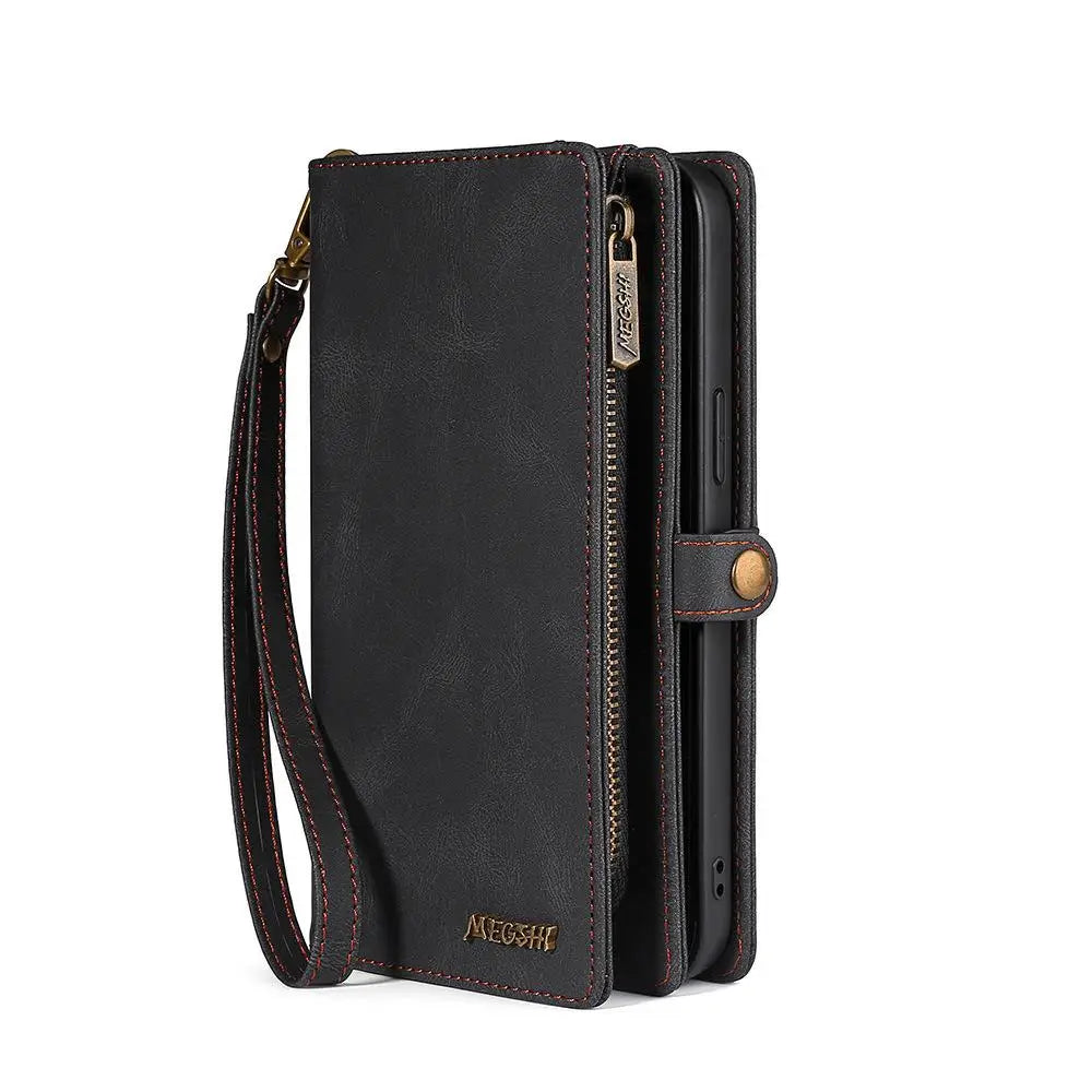 Wallet All Inclusive Card Pocket Leather Google Case - DealJustDeal