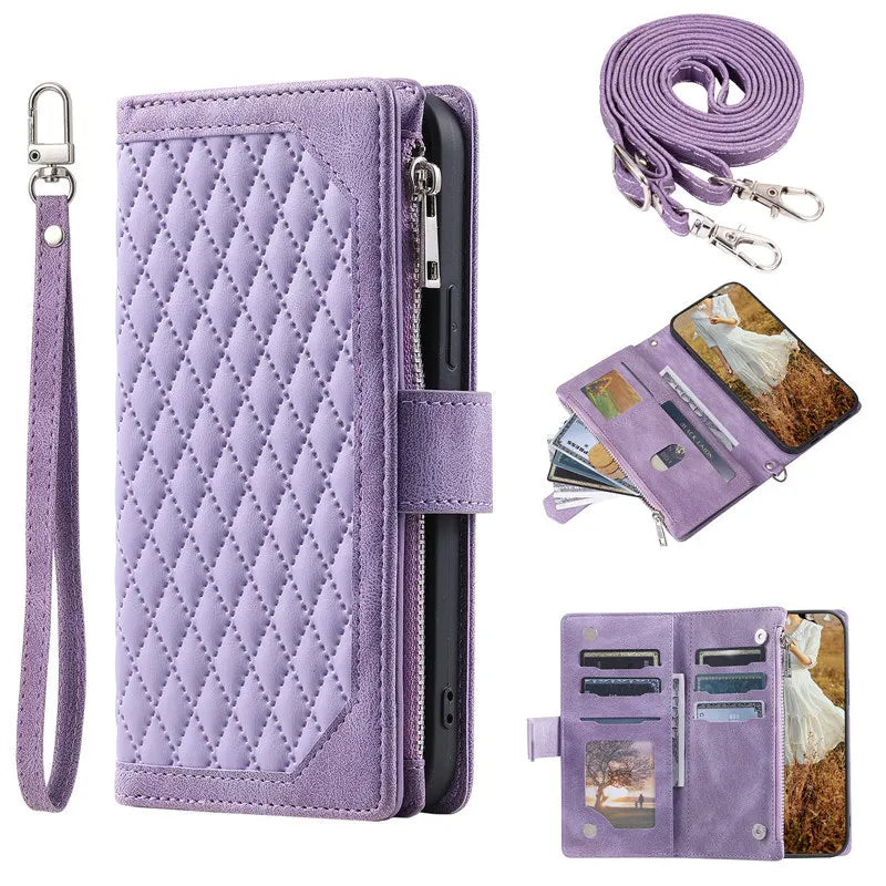 Long Lanyard Flip Leather iPhone Case - DealJustDeal