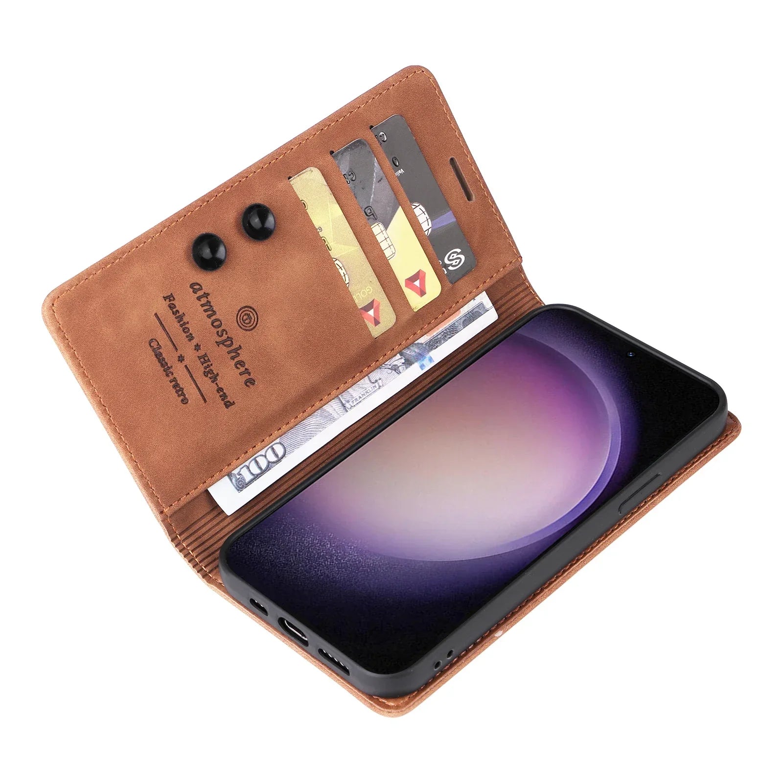 Wallet Ultra thin Leather Flip Galaxy Note and S Case - DealJustDeal