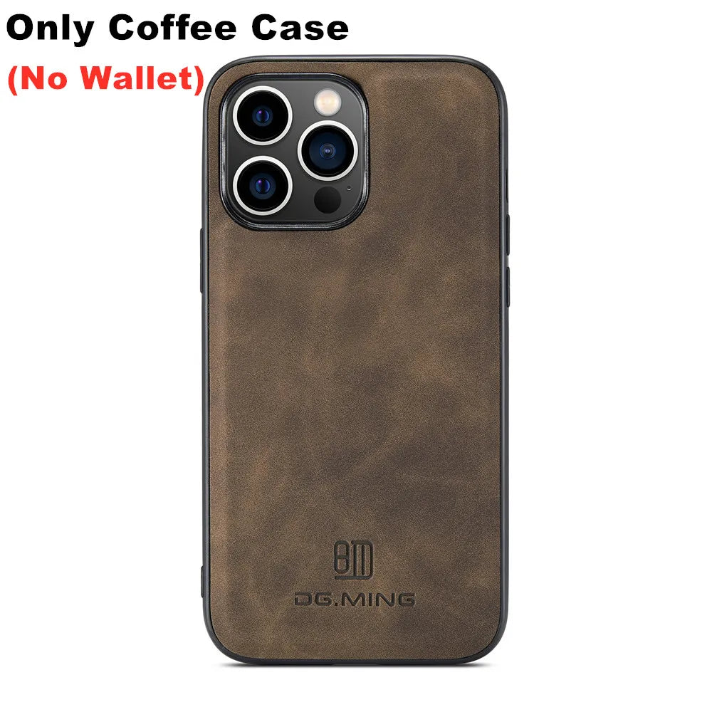 2 In 1 Detachable Magnetic Leather iPhone Case - DealJustDeal