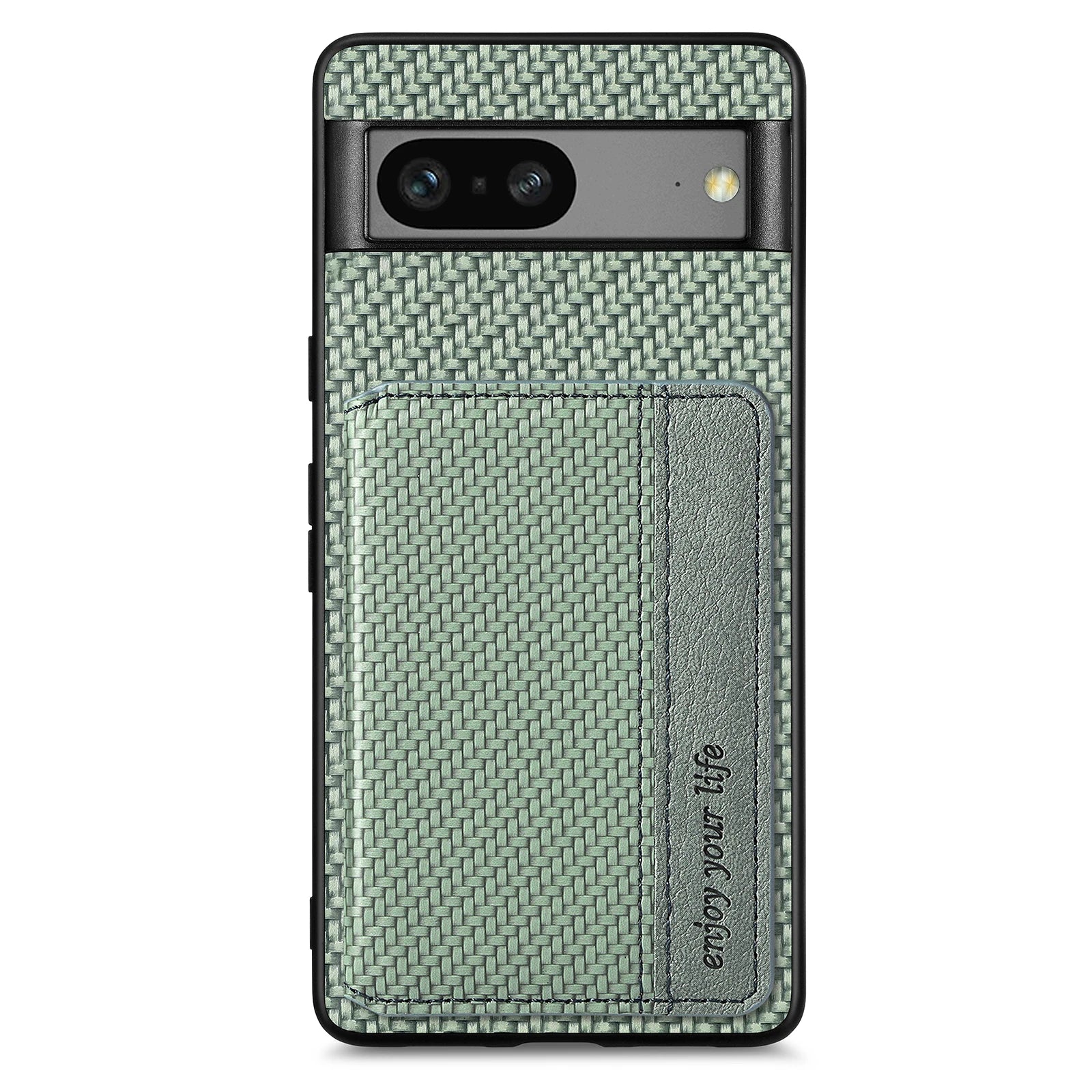 Carbon Fiber Pattern Wallet Leather Google Case - DealJustDeal