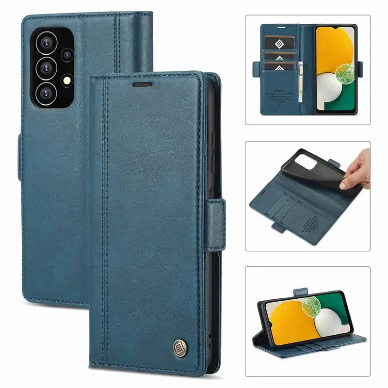 Card Wallet Leather Flip Galaxy A Case - DealJustDeal