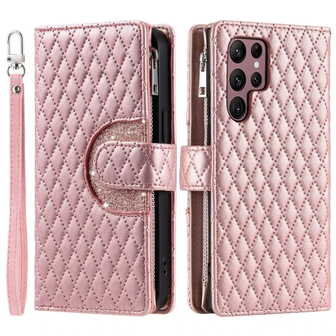 Flip Leather Zipper Wallet Galaxy S Case - DealJustDeal