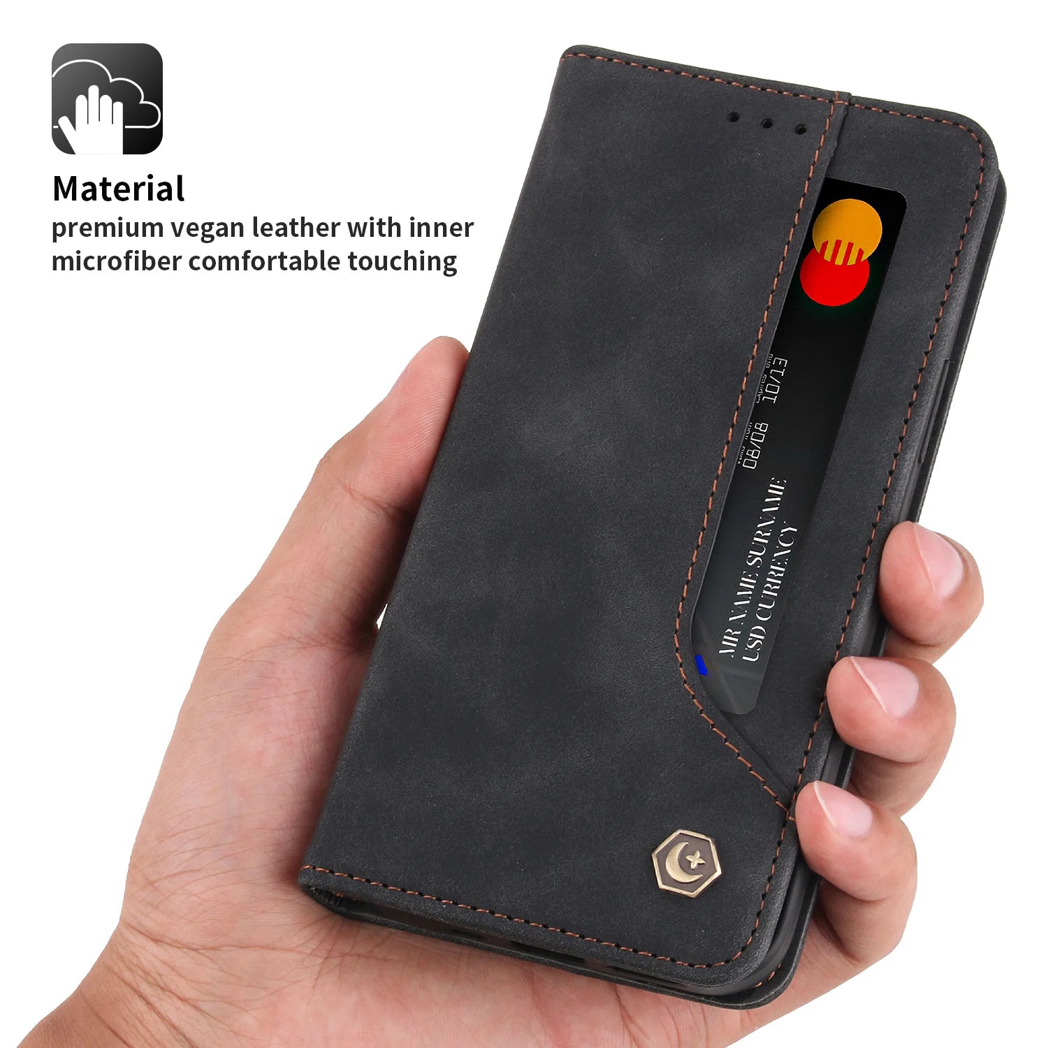 Magnetic Flip Wallet Leather Galaxy A and M Case - DealJustDeal