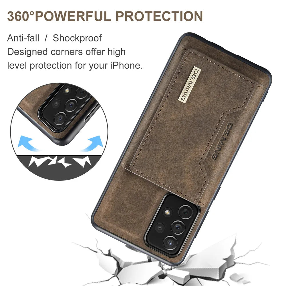 2 in 1 Detachable Magnetic Leather Galaxy A Case - DealJustDeal