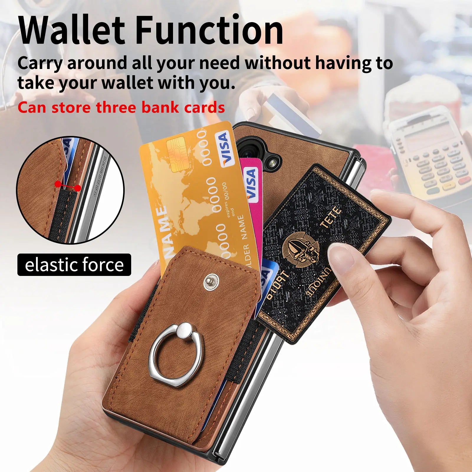 Ultra Thin Anti-Drop Magnetic Leather Wallet Galaxy Z Fold Case - DealJustDeal