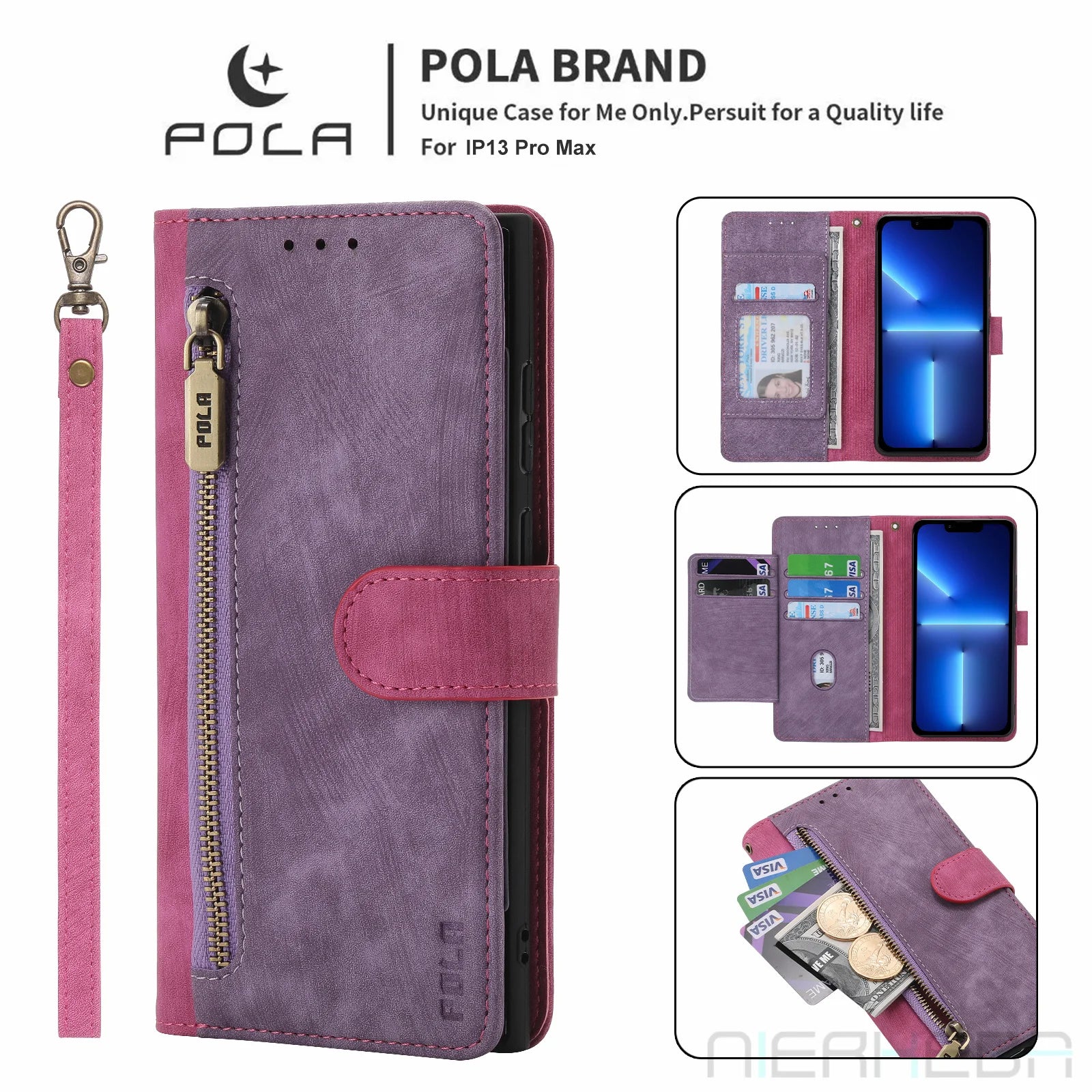 Flip Wallet Anti-Theft Brush Leather Galaxy M Case - DealJustDeal