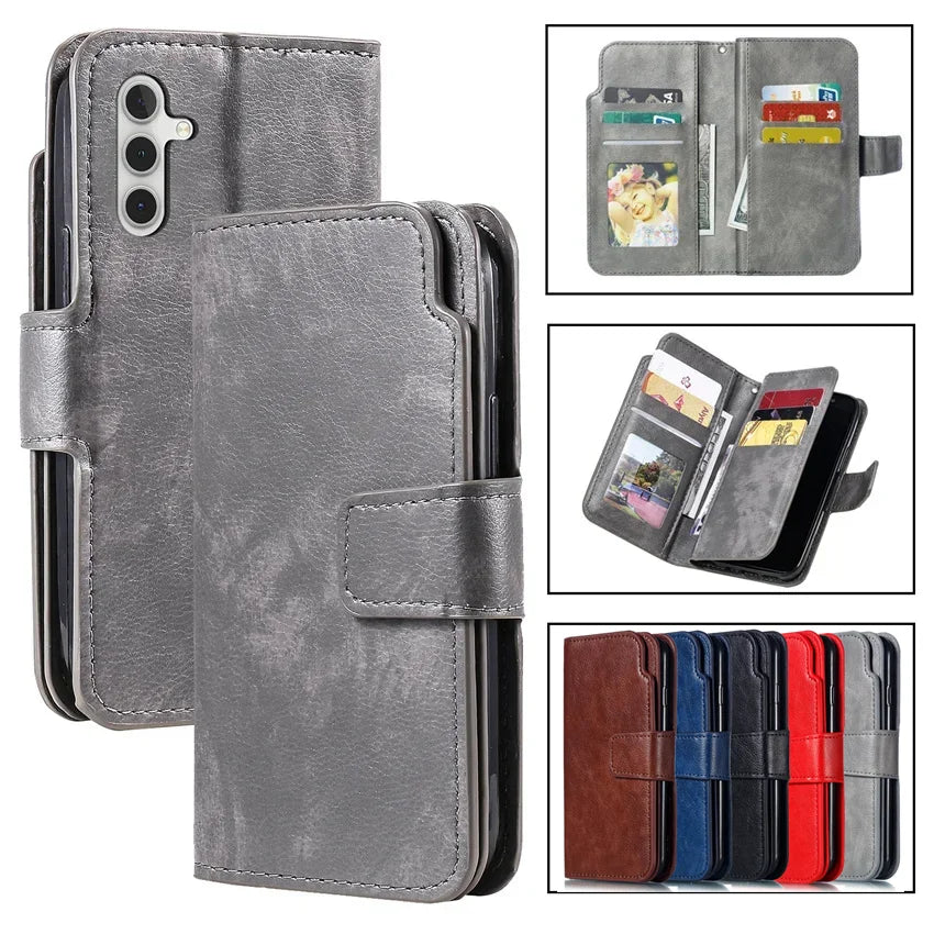 Flip Wallet Leather Galaxy A Case - DealJustDeal