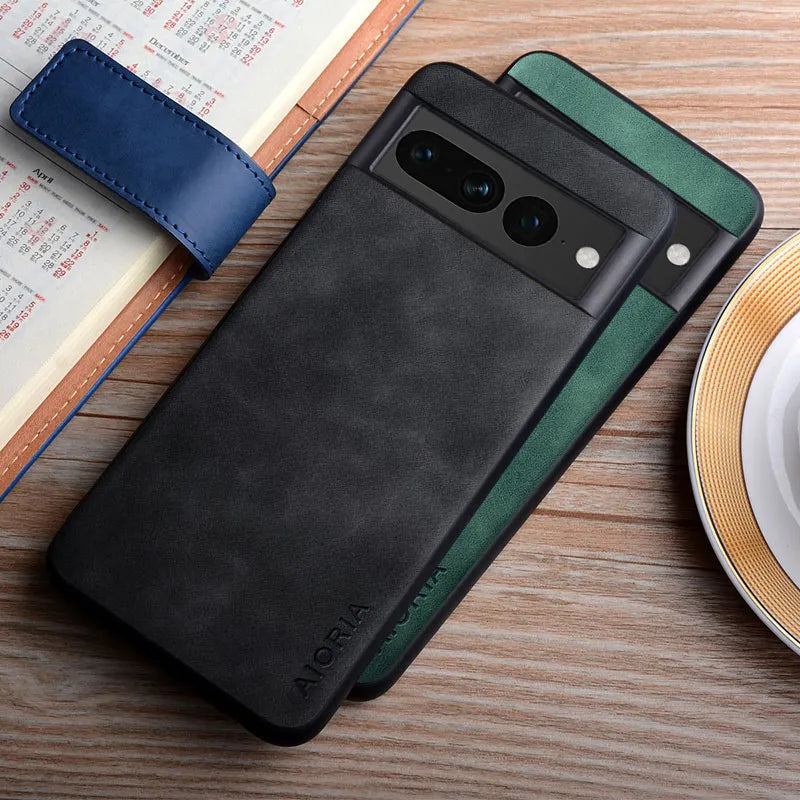 fingerprint proof silky feel matte Leather Google Case - DealJustDeal