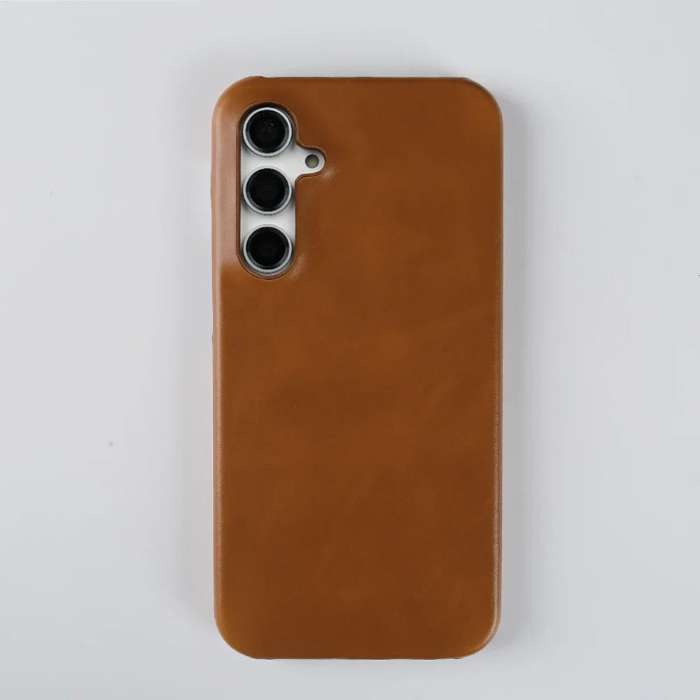 Aesthetic Vintage Pattern Handmade Genuine Leather Galaxy Note and S Case - DealJustDeal