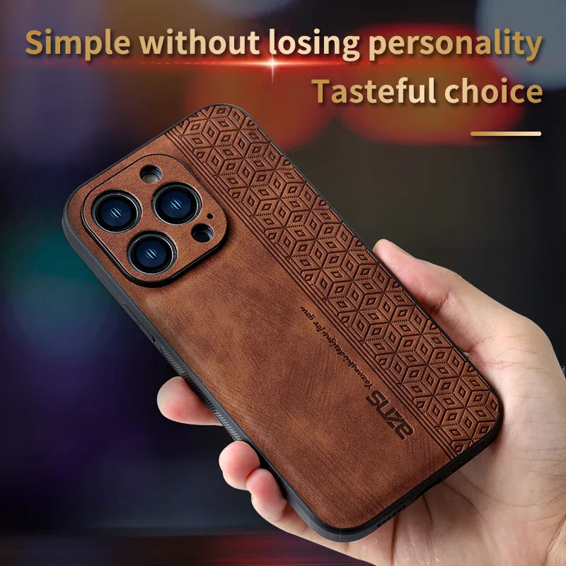 Leather Elite Shock Proof Cell iPhone Case - DealJustDeal