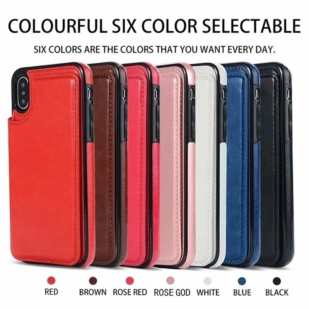 Card Holder Leather iPhone Case - DealJustDeal