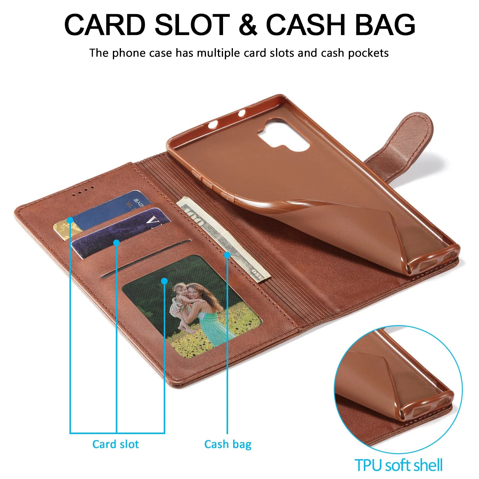 Flip Wallet Leather Galaxy A Case - DealJustDeal