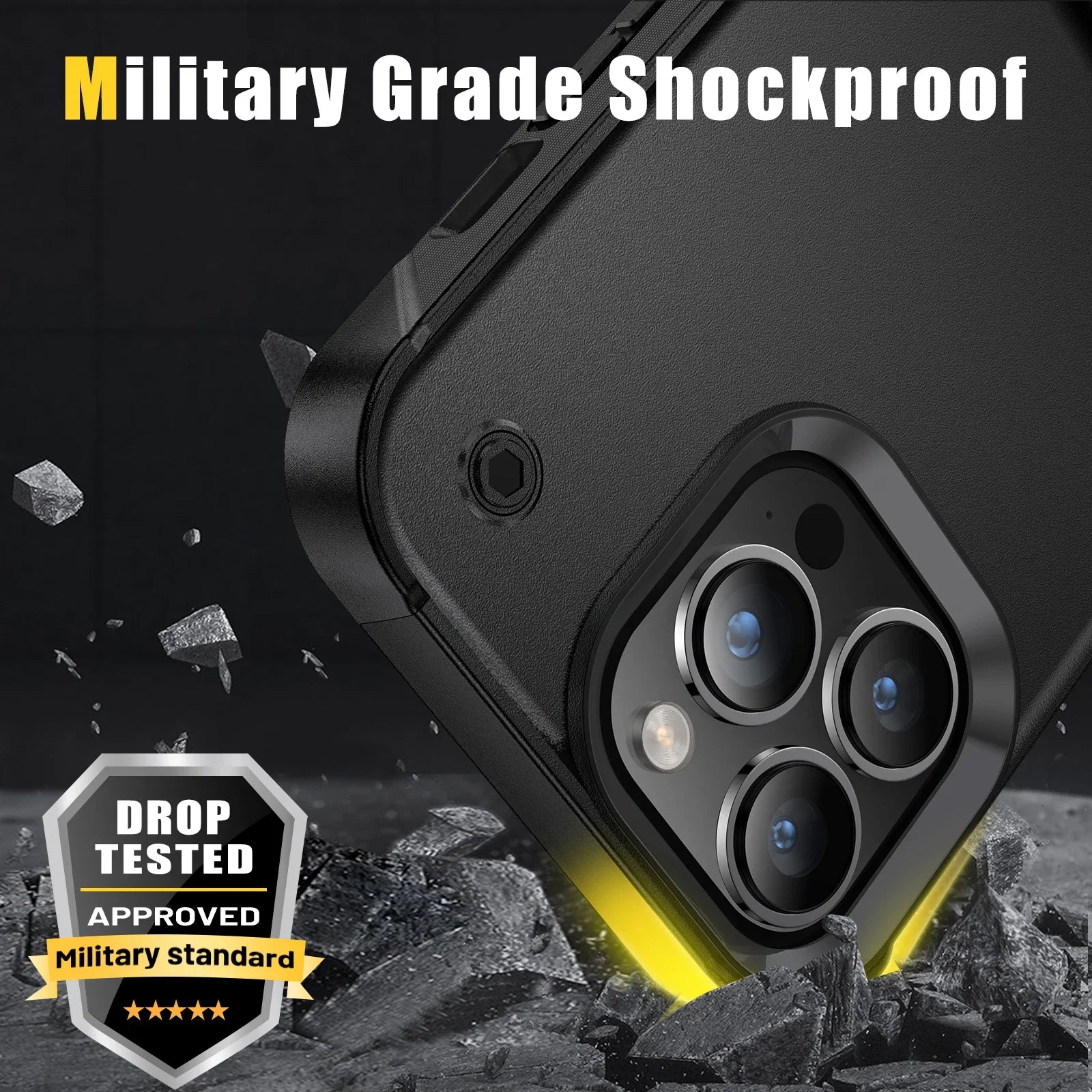 TPU Plastic Kickstand Rugged Armor Shockproof iPhone Case - DealJustDeal