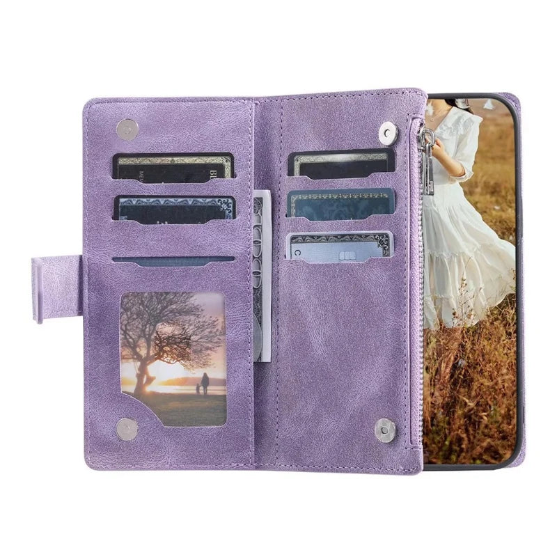 Flip Wallet Card Leather Galaxy Note and S Case - DealJustDeal