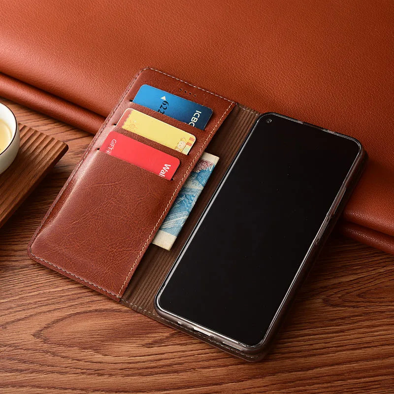 Genuine Leather Magnetic Flip Google Case - DealJustDeal