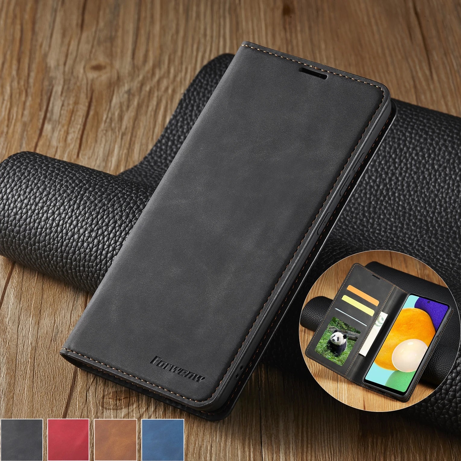 Wallet Flip Leather Galaxy A and M Case - DealJustDeal