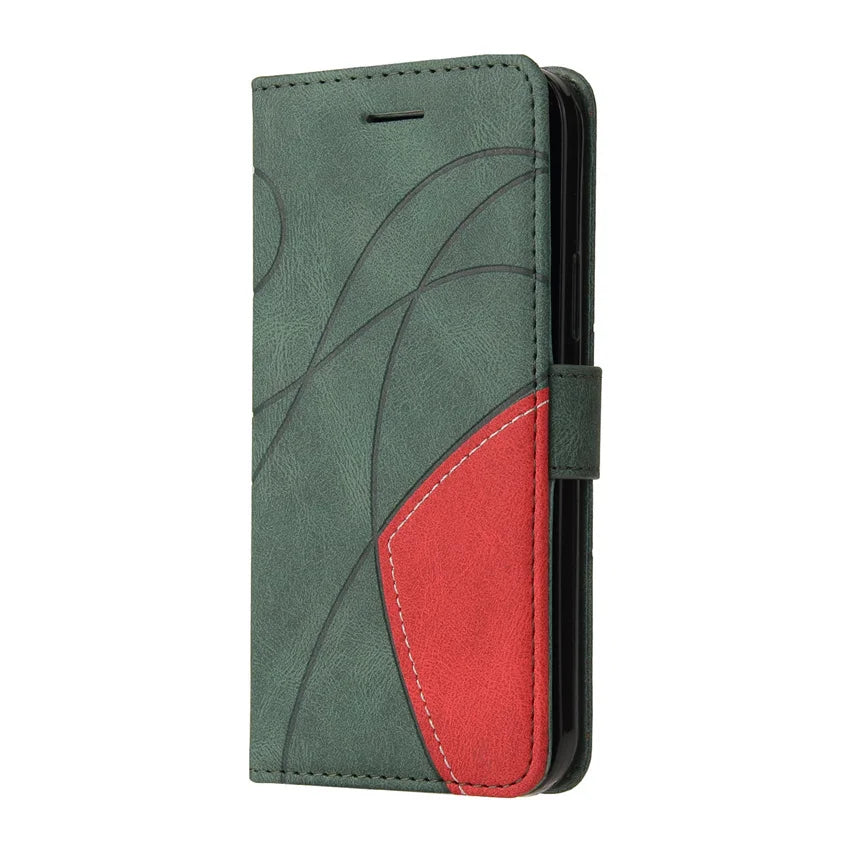 Flip Wallet Line Leather Google Case - DealJustDeal