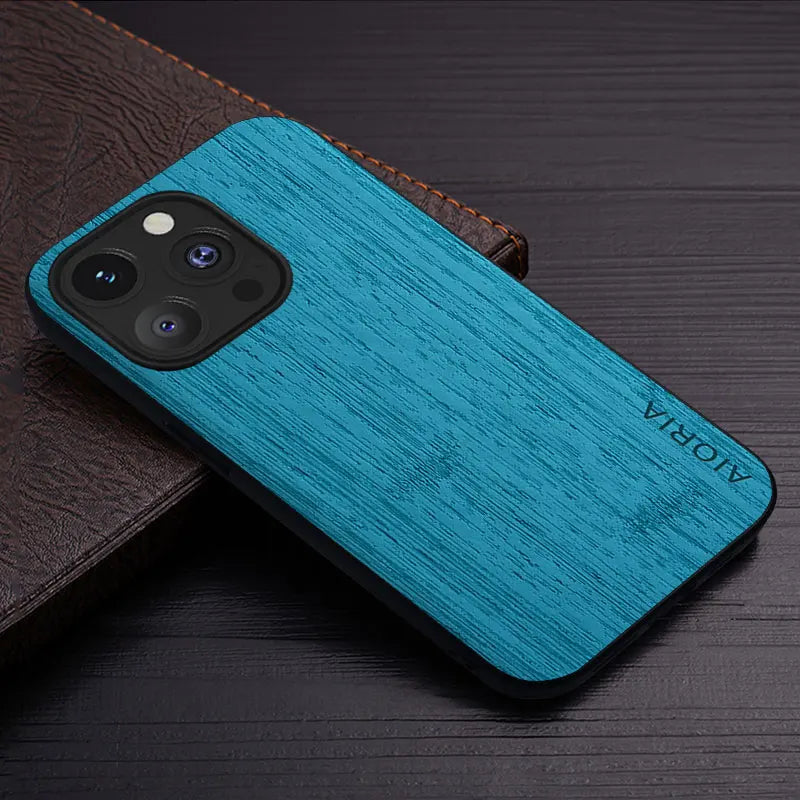 Bamboo Wood Pattern Leather iPhone Case - DealJustDeal