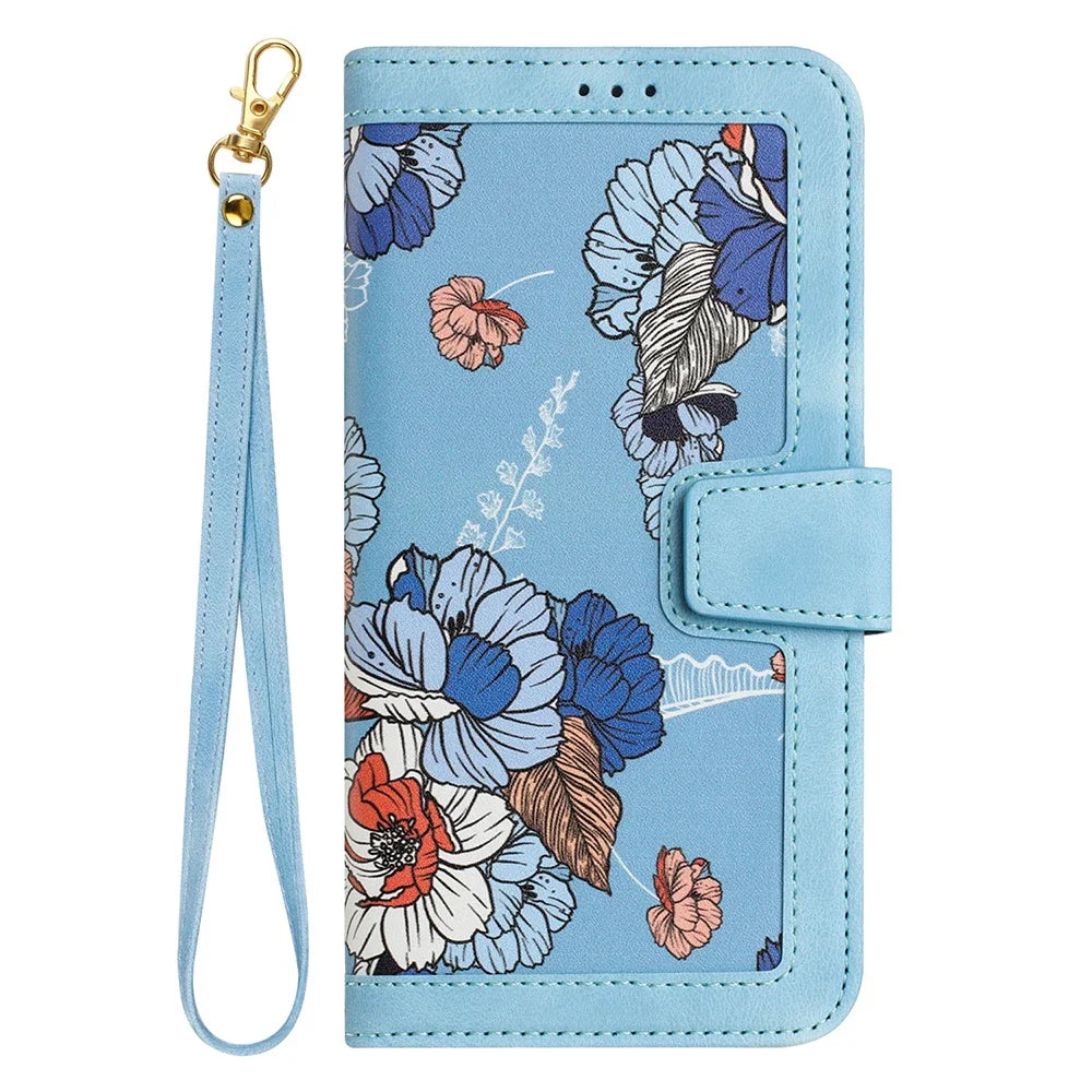 Wrist Strap Leather Flip Wallet Galaxy S Case - DealJustDeal