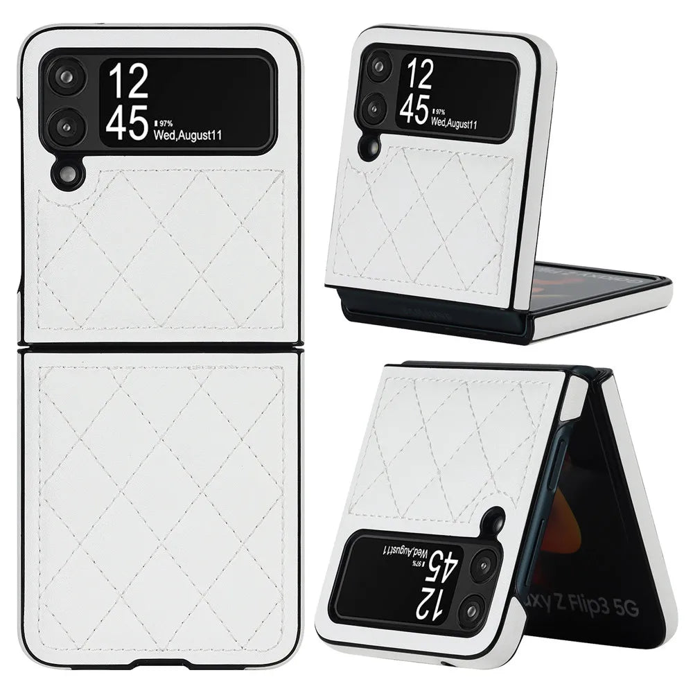 Retro Folding Leather Texture Galaxy Z Flip Case - DealJustDeal