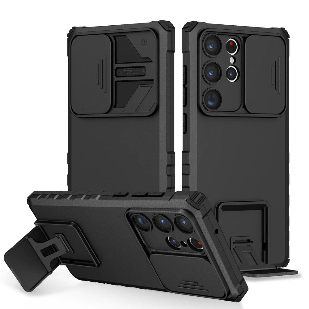 Slide Camera Lens Protection Stand Shockproof Galaxy Note Case - DealJustDeal