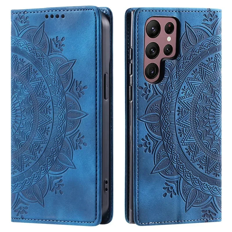 Wallet Card Magnetic Flip Leather Galaxy Note and S Case - DealJustDeal