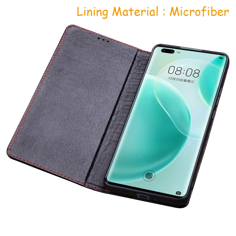 Magnetic Kickstand Natural Leather Booklet Google Case - DealJustDeal