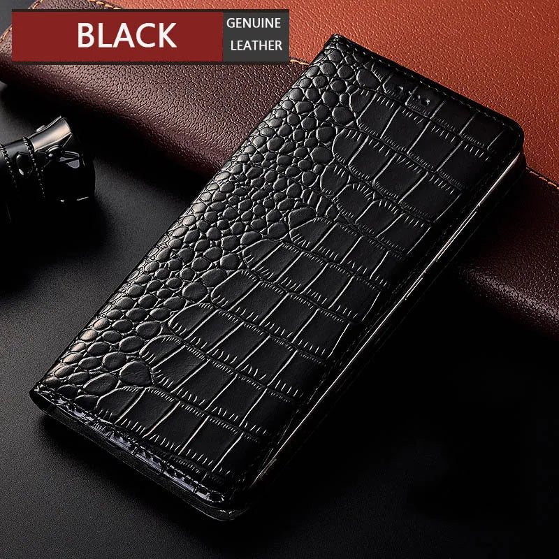 Luxury Flip Crocodile Genuine Leather iPhone Case - DealJustDeal