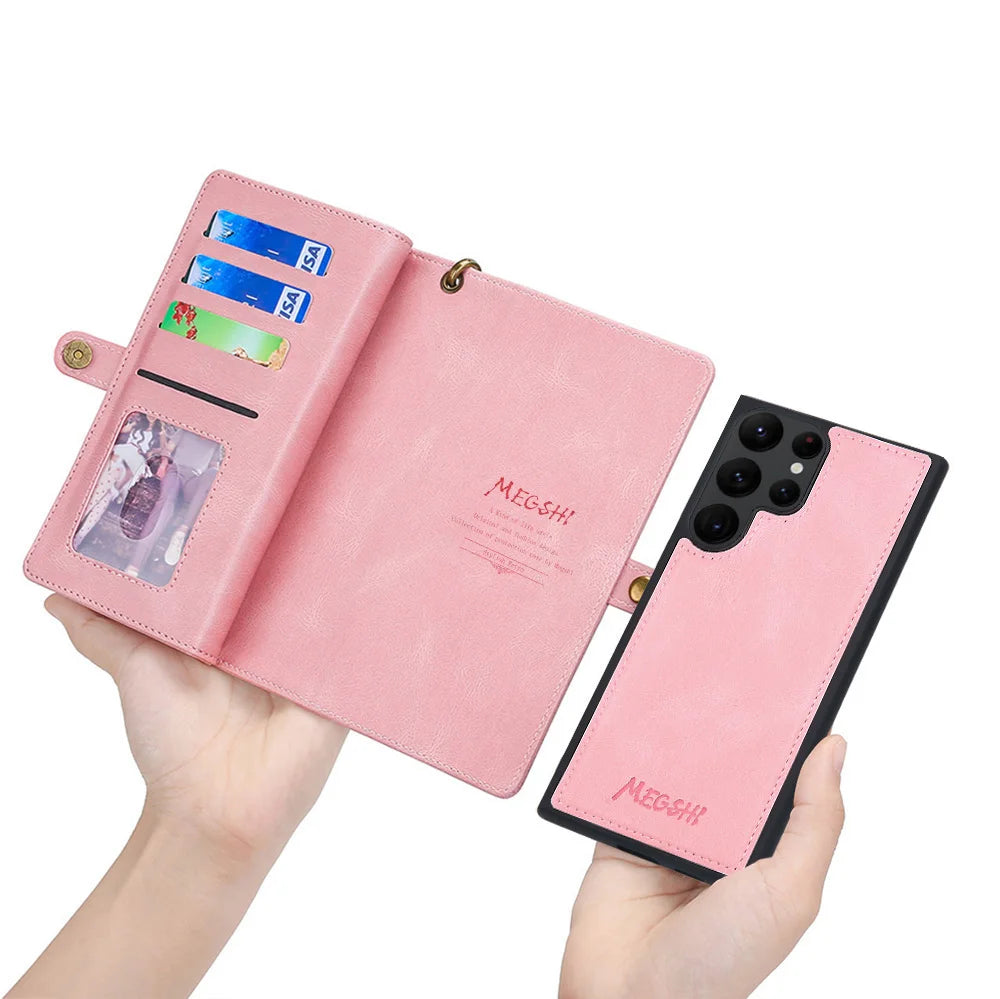 2 in 1 Magnetic Detachable Leather Wallet Galaxy S Case - DealJustDeal