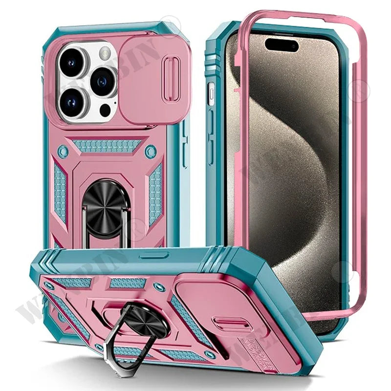 Heavy Duty with Camera 360 Degree Kickstand iPhone Case - DealJustDeal