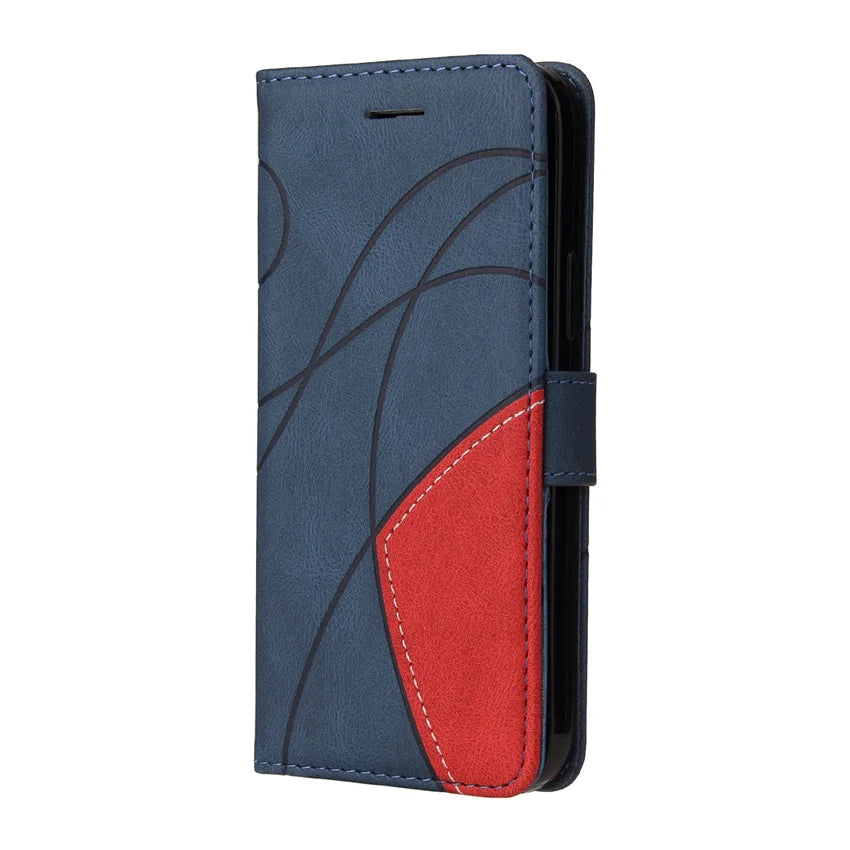 Flip Wallet Line Leather Google Case - DealJustDeal