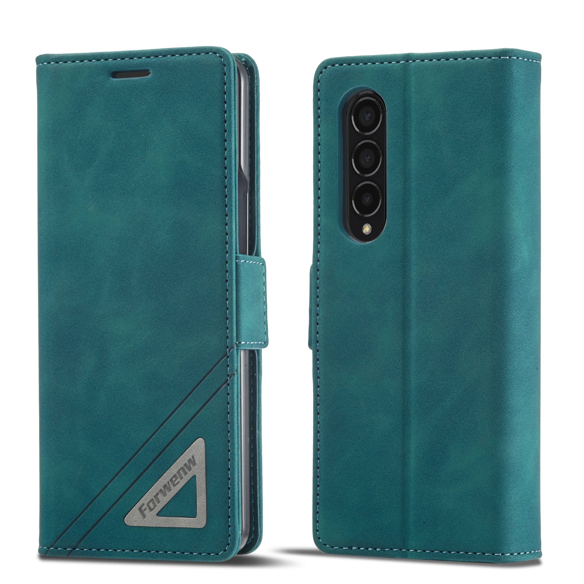 Card Holder Wallet Magnetic Flip Leather Galaxy Z Fold Case - DealJustDeal