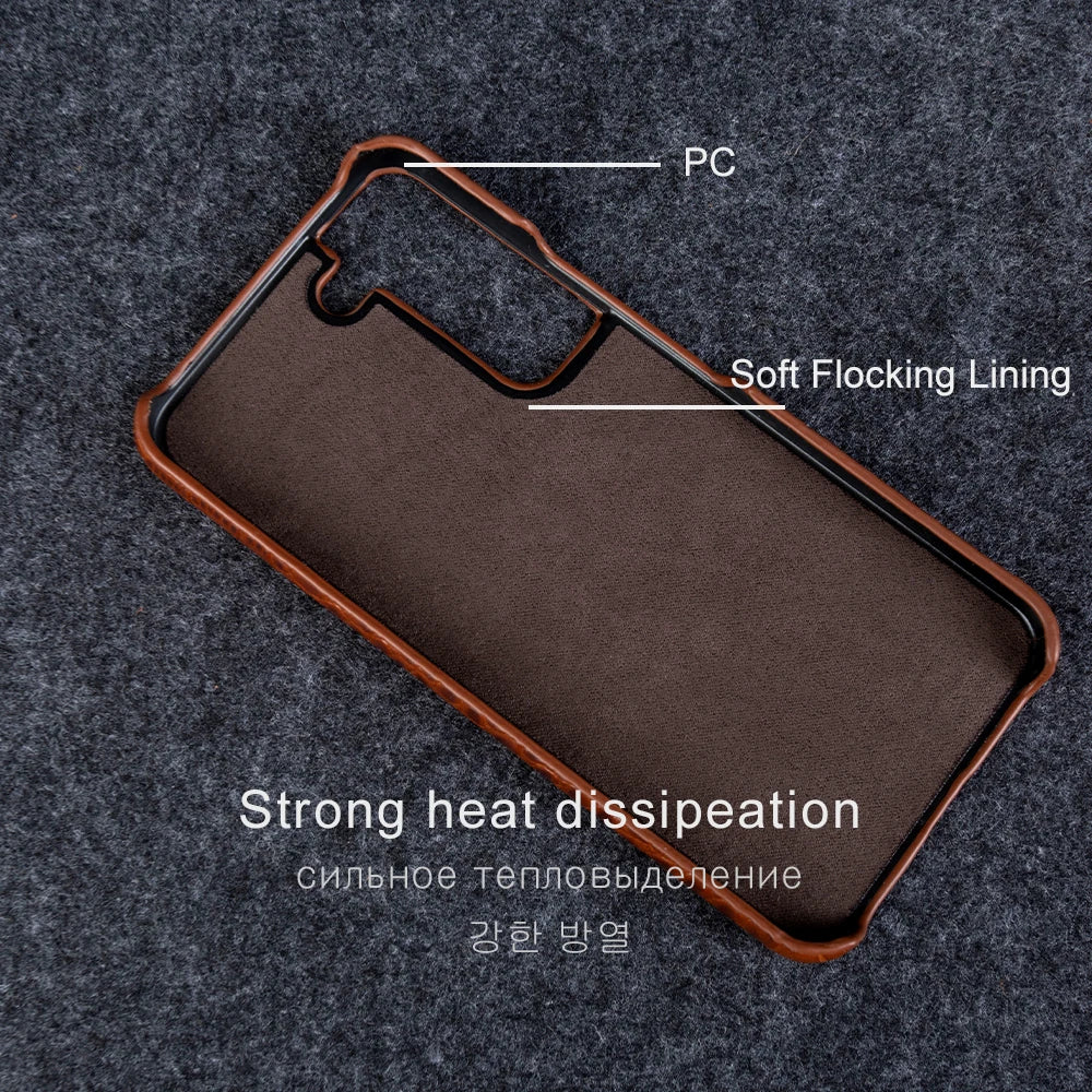 Crocodile Pattern Genuine Leather Galaxy Case - DealJustDeal