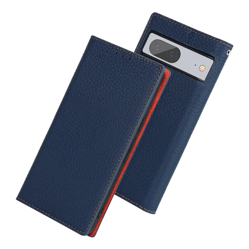 Magnet Wallet Genuine Leather Flip Google Case - DealJustDeal