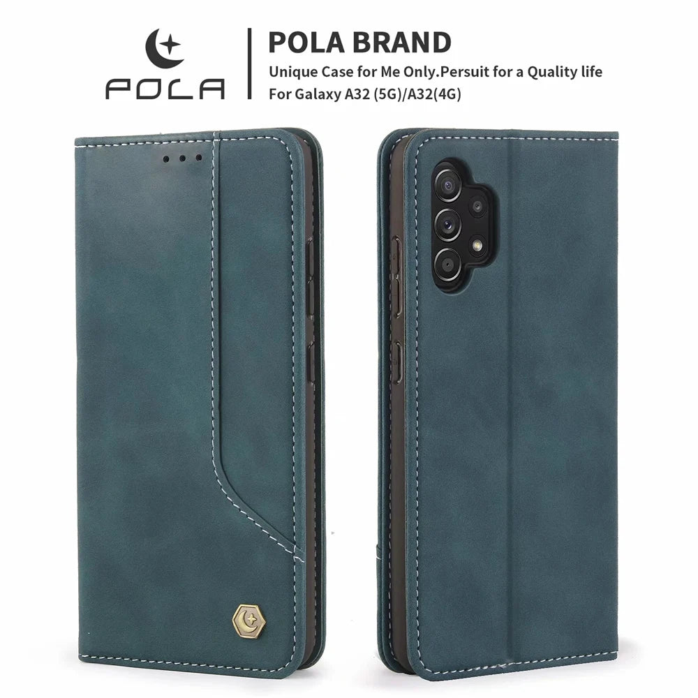 Magnetic Wallet Stand Flip Leather Galaxy A, M and S Case - DealJustDeal