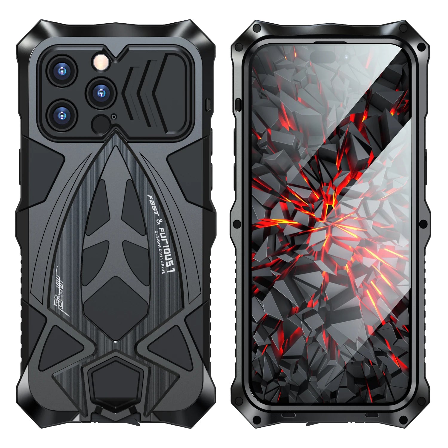 Aluminum Bumper Hybrid Rugged Shockproof iPhone Case - DealJustDeal