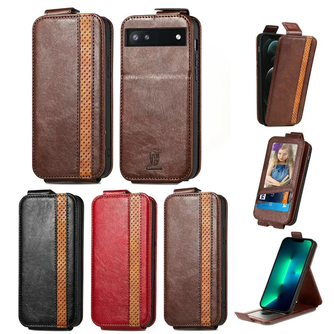 Flip Vertical Leather Google Case - DealJustDeal