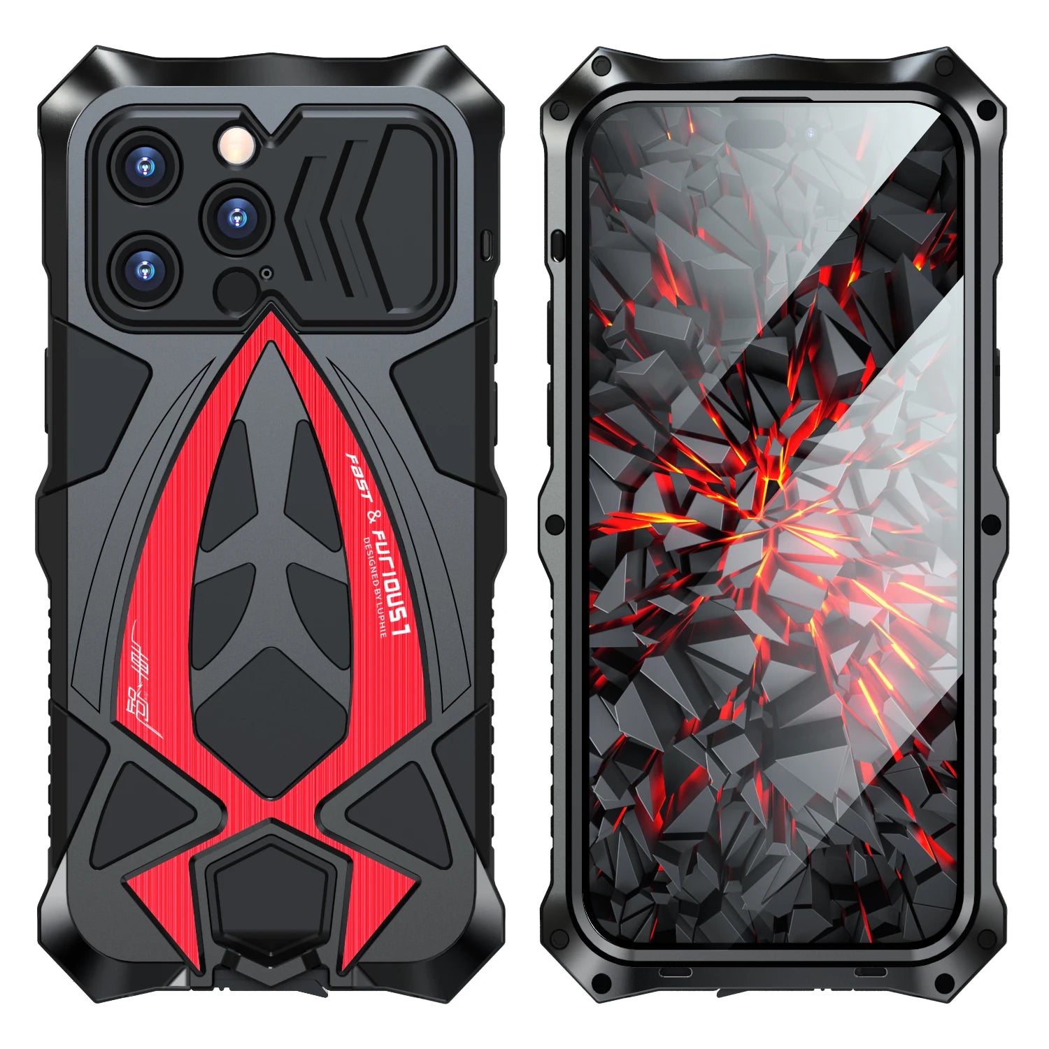 Aluminum Bumper Hybrid Rugged Shockproof iPhone Case - DealJustDeal