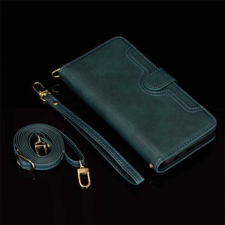 Magnetic Wallet Zipper Leather Galaxy Z Fold Case - DealJustDeal