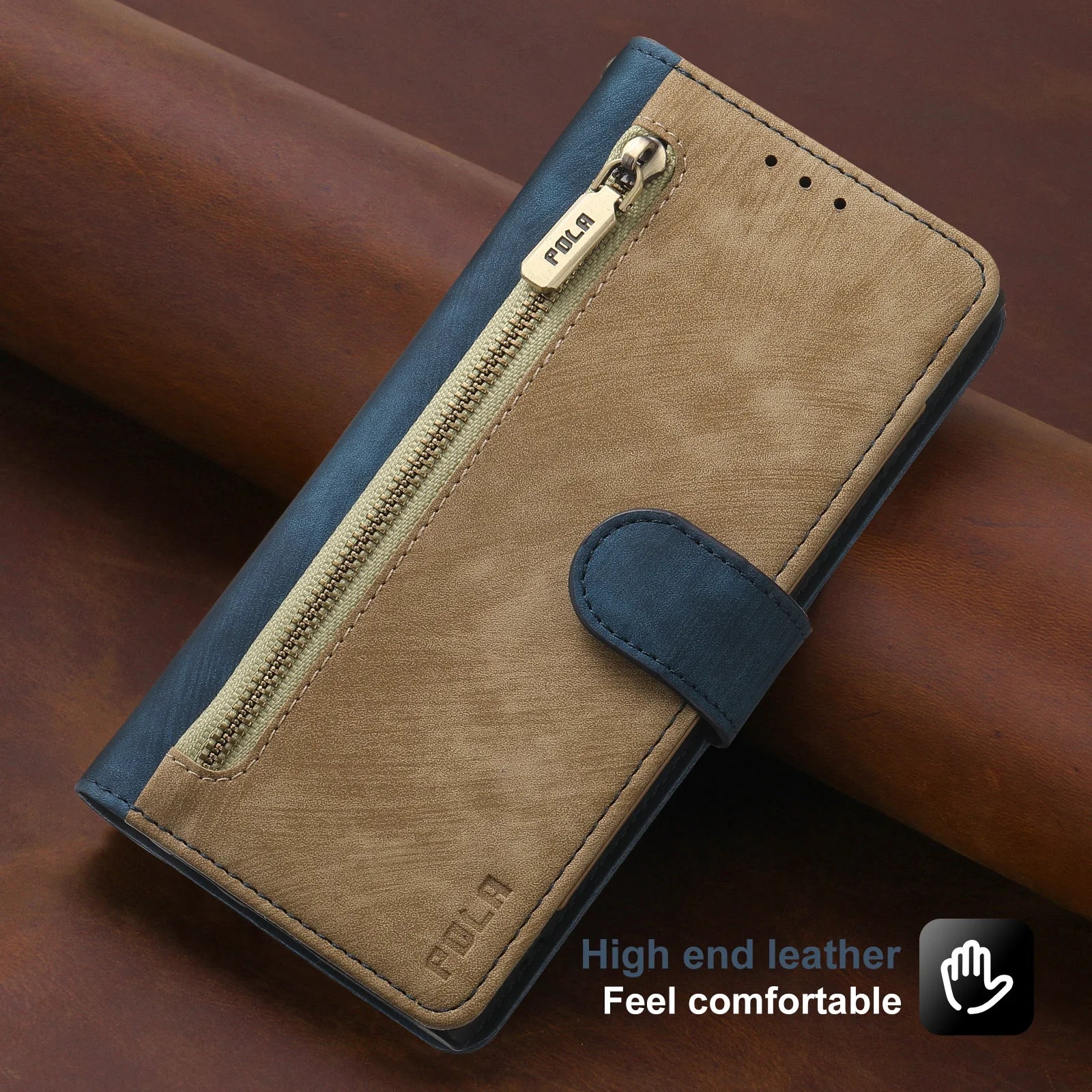 Flip Wallet Anti-Theft Brush Leather Galaxy Note and S Case - DealJustDeal