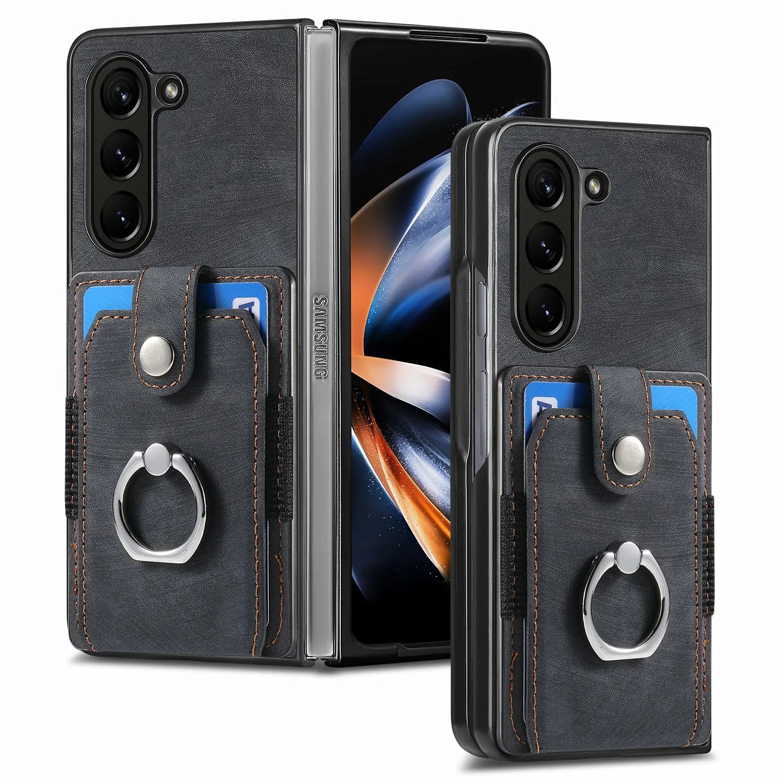 Ultra Thin Anti-Drop Magnetic Leather Wallet Galaxy Z Fold Case - DealJustDeal