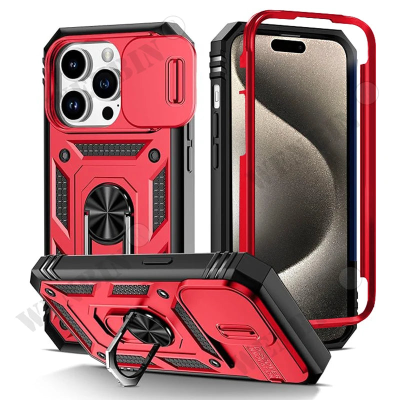 Heavy Duty with Camera 360 Degree Kickstand iPhone Case - DealJustDeal