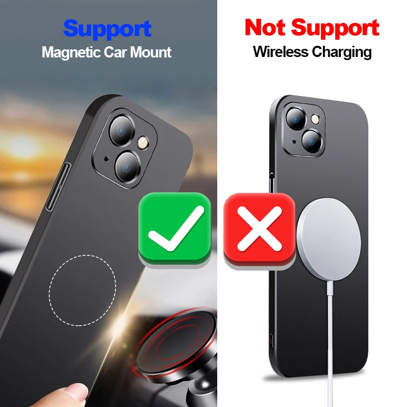 Matte Ultra thin Magnet Magnetic Car Mount iPhone Case - DealJustDeal