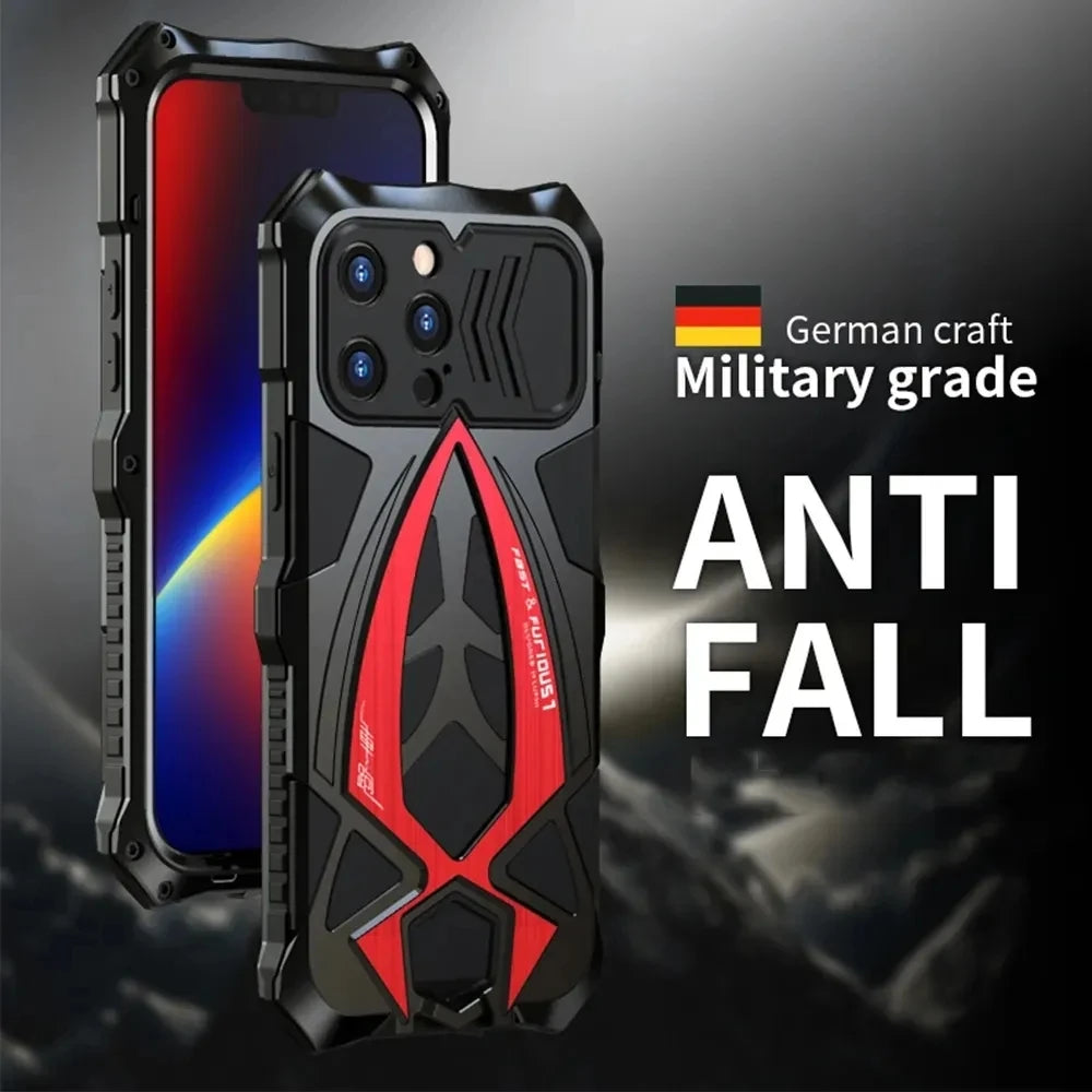 Shockproof Armor All Inclusive Metal iPhone Case - DealJustDeal