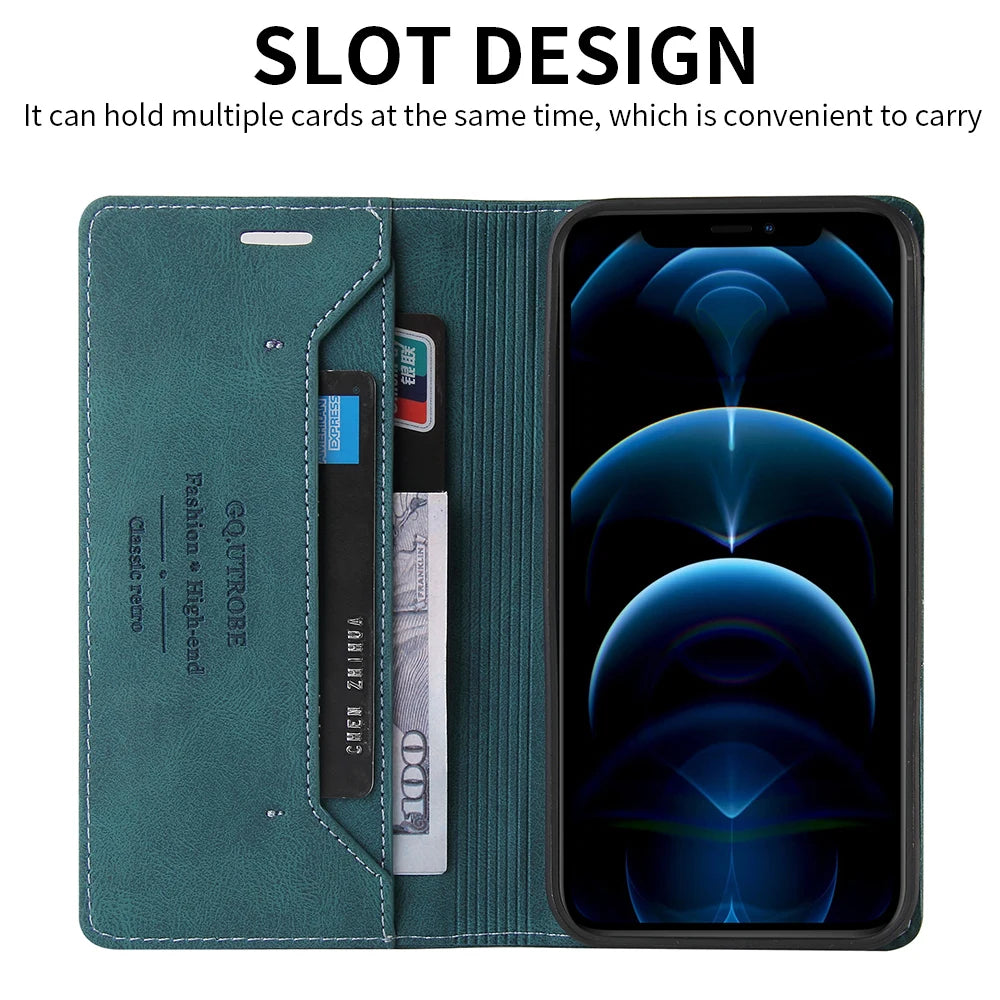 Wallet Card Leather Flip Galaxy A Case - DealJustDeal