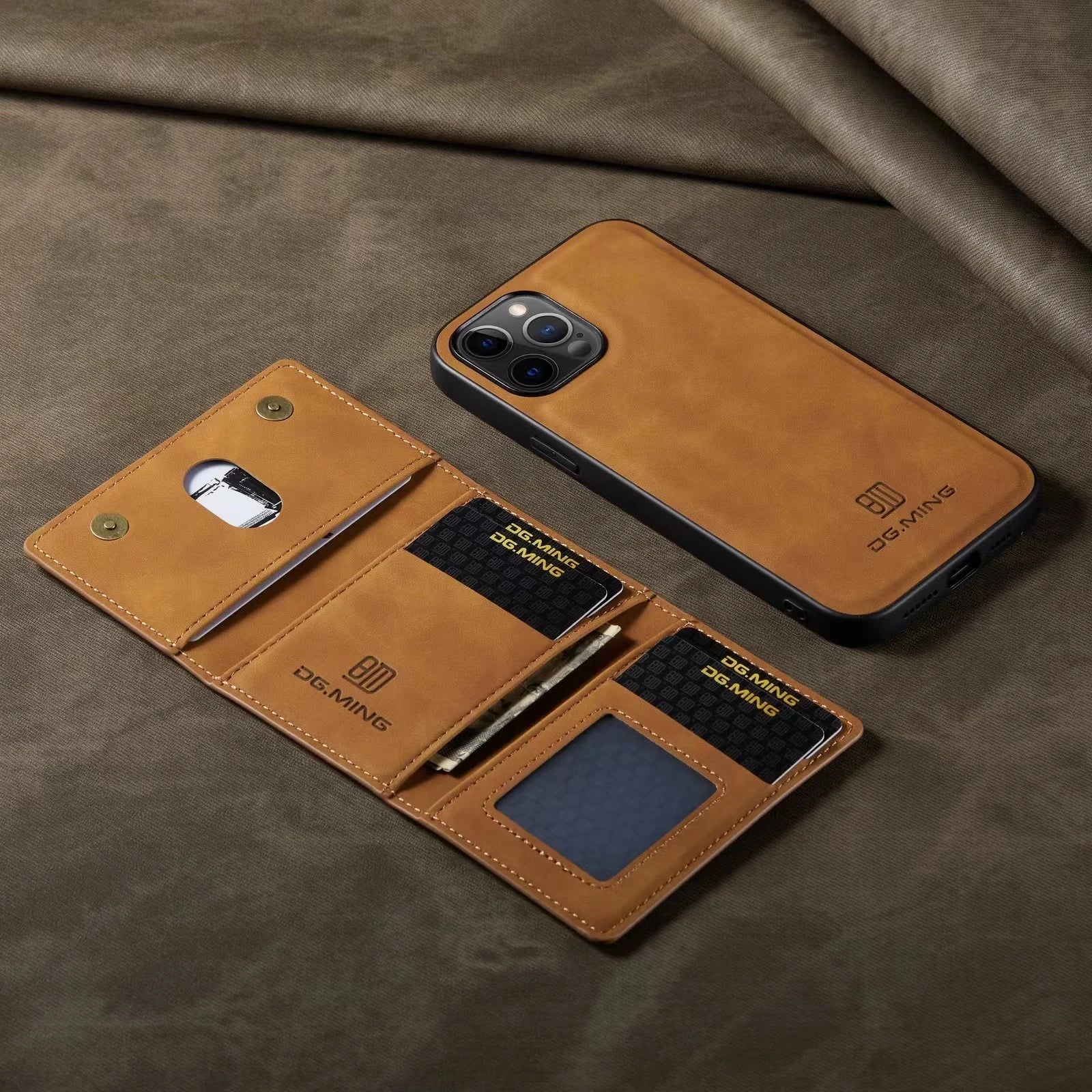 Magnetic Detachable Leather Wallet Card Holder iPhone Case - DealJustDeal