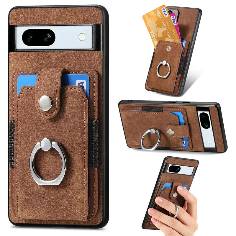 Magnetic Car Holder Wallet Leather Google Case - DealJustDeal