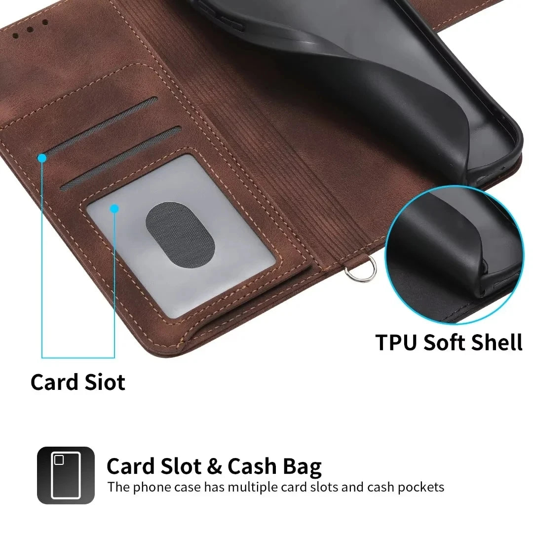 Card Flip Wallet Leather Galaxy S Case - DealJustDeal